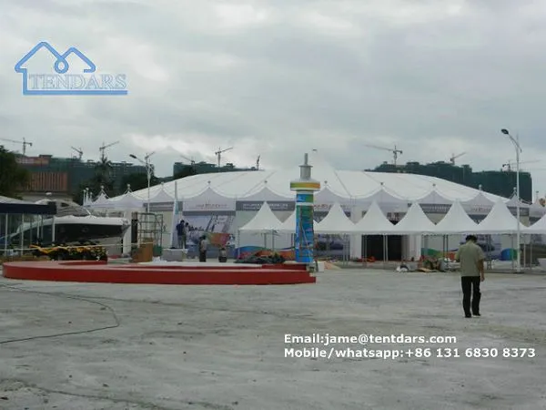 Large Free Standing Commercial Trading Frame Tents No Center Poles For Sale